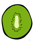 Green Kiwi Art by Avalisa 