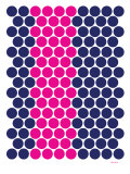 Blue Pink Dots Póster por Avalisa