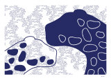 Navy Jaguar Print by Avalisa 