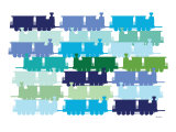 Cool Train Pattern Posters by Avalisa 