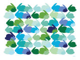 Cool Rabbit Pattern Prints by Avalisa 