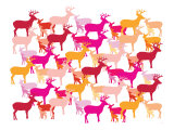 Warm Deer Pattern Posters par Avalisa 