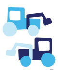 Blue Tractors Juliste tekijänä Avalisa Blue Tractors Juliste tekijänä Avalisa