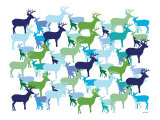 Cool Deer Pattern Affischer av Avalisa Cool Deer Pattern Affischer av Avalisa