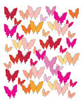 Warm Butterfly Pattern Poster by Avalisa 