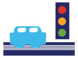 Blue Stop Light Posters par Avalisa 