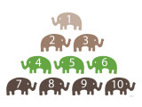 Green Counting Elephants Poster von Avalisa 