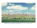 Draper, Utah, View of Allen's Ranch, Wasatch Mountains in the Background Photo