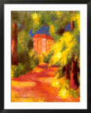 Maison rouge Affiches par Auguste Macke