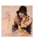 Cafe du Theatre Giclee Print by Mary Dulon