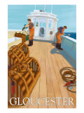 Gloucester, MA, Lobster Fishing Boat Scene Prints