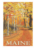 Maine, Fall Colors Scene Posters