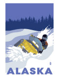 Alaska, Snowmobile Scene Pôsters