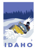 Idaho, Snowmobile Scene Poster