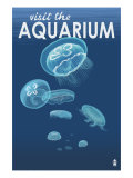 Visit the Aquarium, Jellyfish Scene Posters