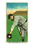 San Francisco, CA, San Francisco Pacific Coast League, Vitt, Baseball Card Poster