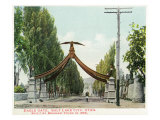 Salt Lake City, Utah, View of Eagle Gate built by Brigham Young Print