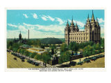 Salt Lake City, Utah, General View of the Mormon Temple and Tabernacle Prints