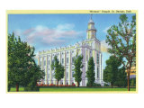 St. George, Utah, Exterior View of a Mormon Temple Prints