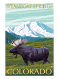 Steamboat Springs, Colorado, Moose and Mountain Prints