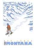 Stylized Snowshoer, Red Lodge, Montana Photo