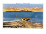Utah, Panoramic Sunset View of the Great Salt Lake from Sunset Beach Posters