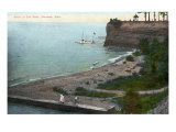 Cleveland, Ohio, Overhead View of the Ells Point Beach Print