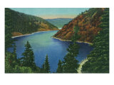 New Mexico, Aerial View of Eagle Nest Lake and Dam Prints