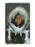 Alaska, View of Obleka, an Eskimo Native Girl in Costume Prints