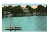 East Hampton, Connecticut, Lake Pocotopaug View of Kayrock Inn Print