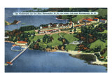 New Hampshire, Aerial View of Wentworth by the Sea, Newcastle and Portsmouth Prints