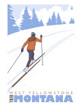Cross Country Skier, West Yellowstone, Montana Posters