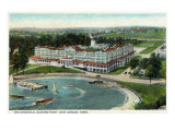 New London, Connecticut, Aerial View of the Eastern Point of the Griswold Hotel Prints