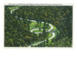 Great Smoky Mts National Park, TN, Aerial View of the Newfound Gay Hwy Loop Prints
