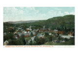 Woodstock, Vermont, Aerial View of the Town Showing the Woodstock Inn Prints