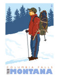 Snow Hiker, Columbia Falls, Montana Photo