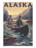 Alaska, Men in a Canoe Prints