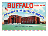 Buffalo, New York, Large Letters, Exterior View of the 106 Field Artillery Armory Building Posters