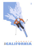 Mammoth, California, Stylized Skier Posters