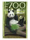 Visit the Zoo, Panda Bear Scene Posters