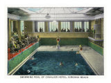 Virginia Beach, Virginia, Interior View of the Cavalier Hotel Swimming Pool Prints