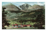 Rocky Mountain National Park, CO, View of Long's Peak from Long's Peak Inn, Estes Park Prints