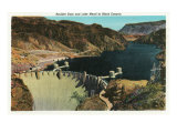 Hoover Dam, Nevada, View of the Dam, Lake Mead in Black Canyon Prints