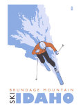 Brundage Mountain, Idaho, Stylized Skier Posters