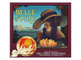 Piru, California, Belle of Piru Brand Citrus Label Print