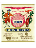 Rhum mon Repos Brand Rum Label Posters Rhum mon Repos Brand Rum Label Posters