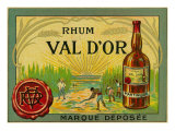 Rhum Val d'Or Martinique Brand Rum Label Posters