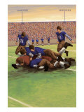 Dogpile Football Scene Poster