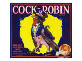 Redlands, California, Cock-Robin Brand Citrus Label Print