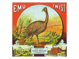 Petersburg, Virginia, Emu Twist Brand Tobacco Label Print